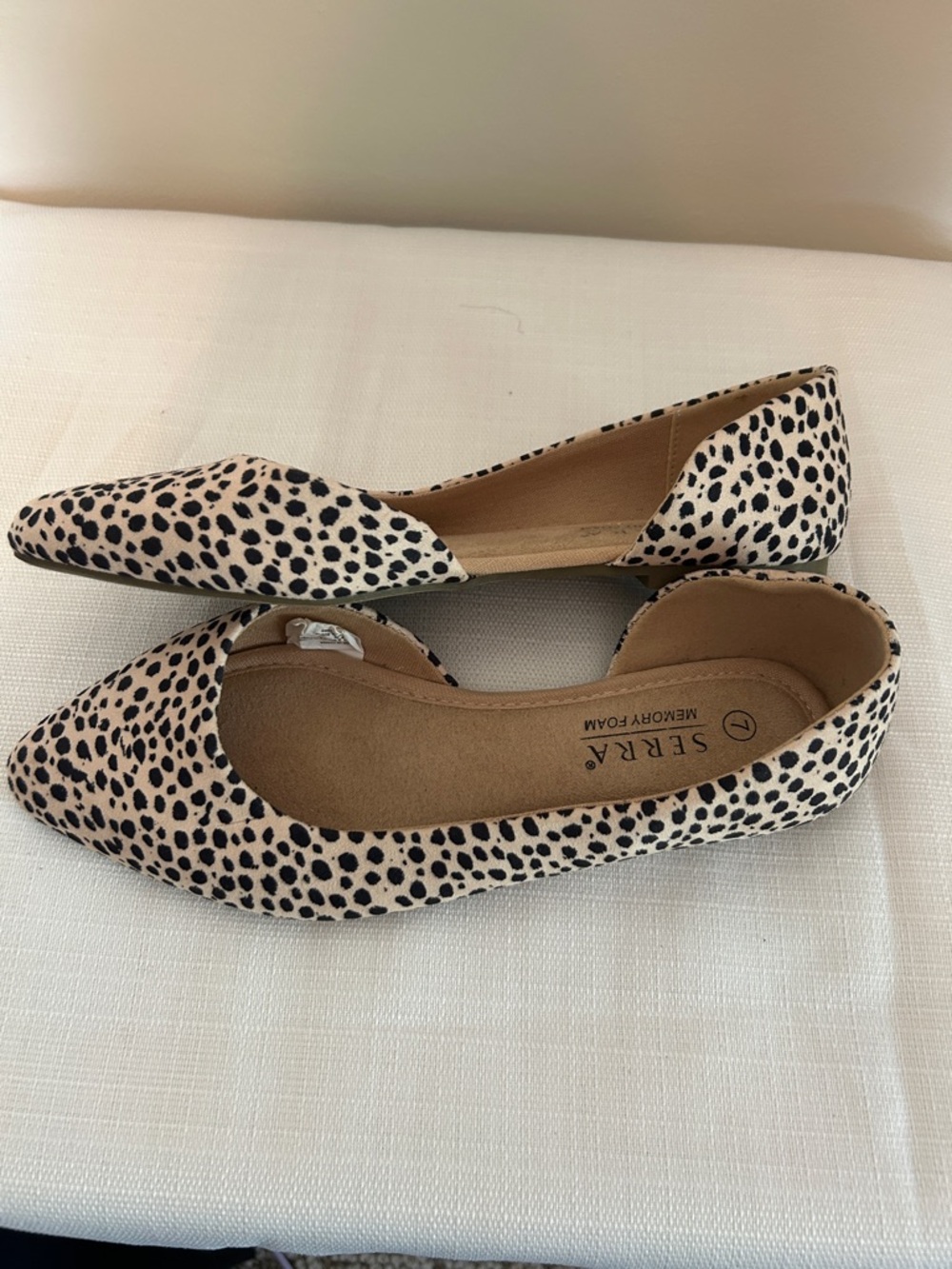 Serra Beige and Black Dalmation-Spot Pointed Flats - Picture 3 of 4
